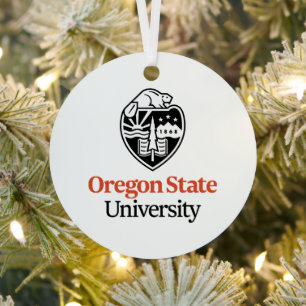 Oregon State University Metal Tree Decoration