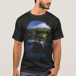 Oregon State Wolf Head Mount Hood  T-Shirt