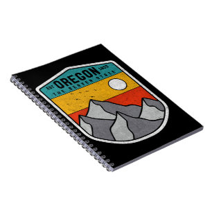 Oregon The Beaver State Vintage Mountain Souvenir Notebook