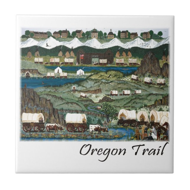 Oregon Trail Ceramic Tile (Front)