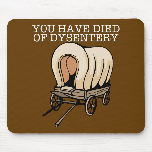 Oregon Trail Funny Wagon Mouse Pad (Front)