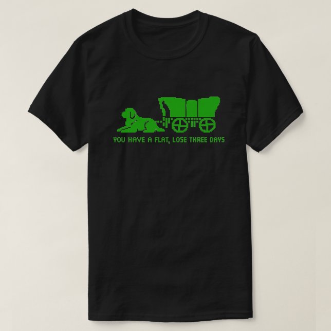 Oregon trail Newfoundland flat Style T-Shirt (Design Front)