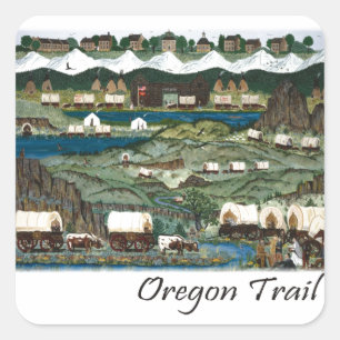 Oregon Trail Square Sticker