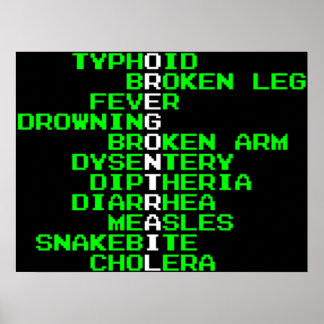 Oregon Trail - Ways to Die in the West Poster