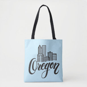 Oregon Typography Design Tote Bag