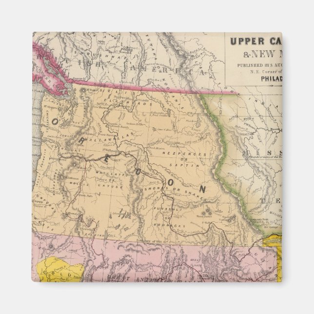 Oregon, Upper California and New Mexico Magnet (Front)