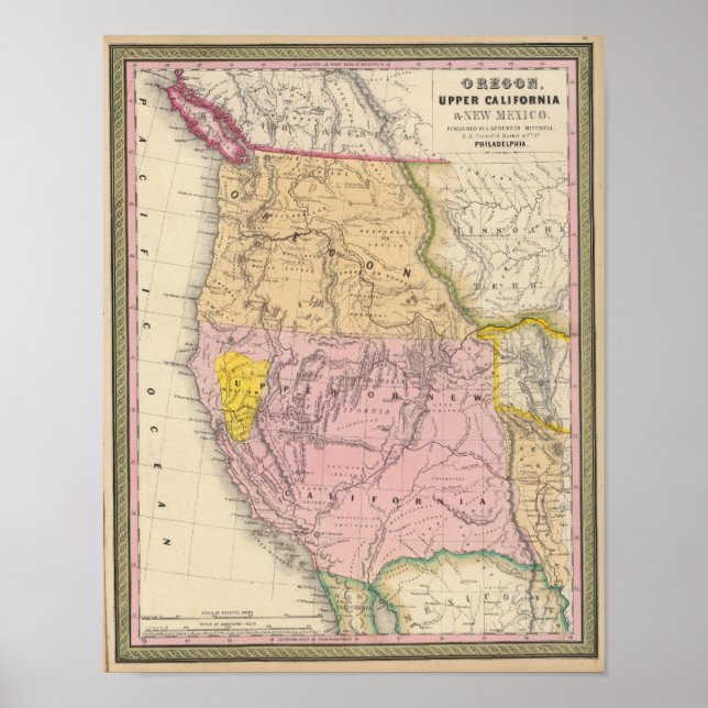 Oregon, Upper California and New Mexico Poster (Front)