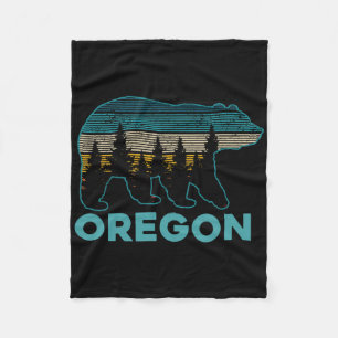Oregon Usa Grizzly Bear Souvenir Fleece Blanket
