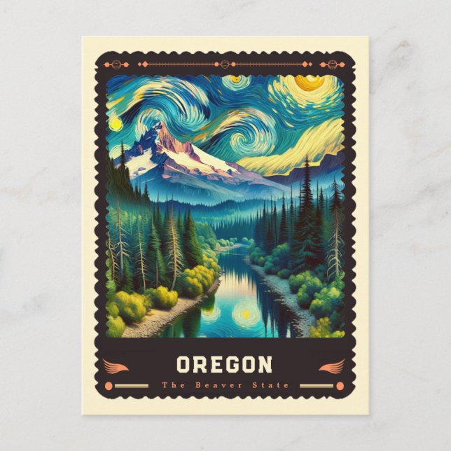Oregon | Vincent Van Gogh Inspired Postcard (Front)