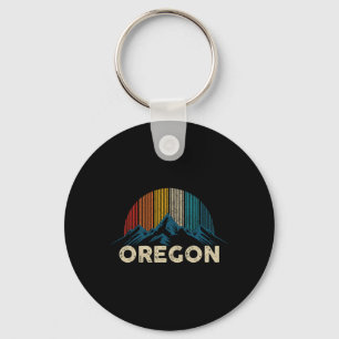 Oregon Vintage Mountains Nature Hiking Gift Key Ring