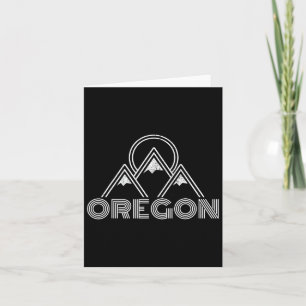 Oregon Vintage Retro Mountains Nature Hiking Souve Card