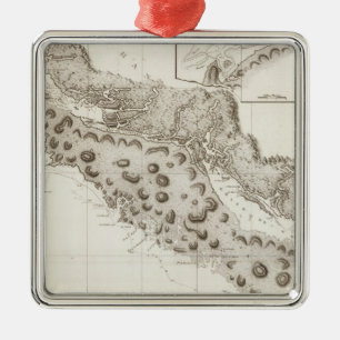 Oregon Washington British Columbia Metal Tree Decoration