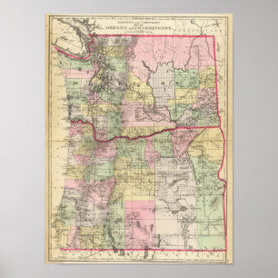Oregon, Washington Poster