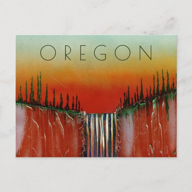 Oregon Waterfall Postcard (Front)