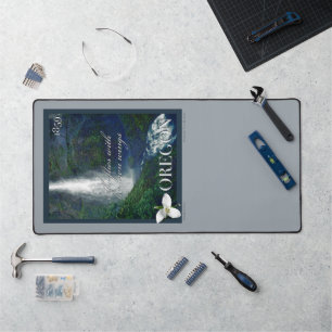 Oregon Waterfall Poster Desk Mat