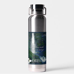 Oregon Waterfall Poster Water Bottle