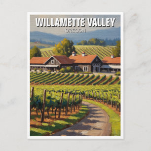 Oregon Willamette Valley Travel Postcard