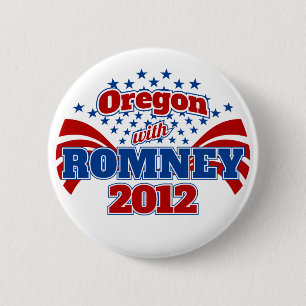 Oregon with Romney 2012 6 Cm Round Badge