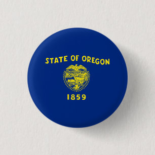 Oregonian Flag, Flag of Oregon 3 Cm Round Badge