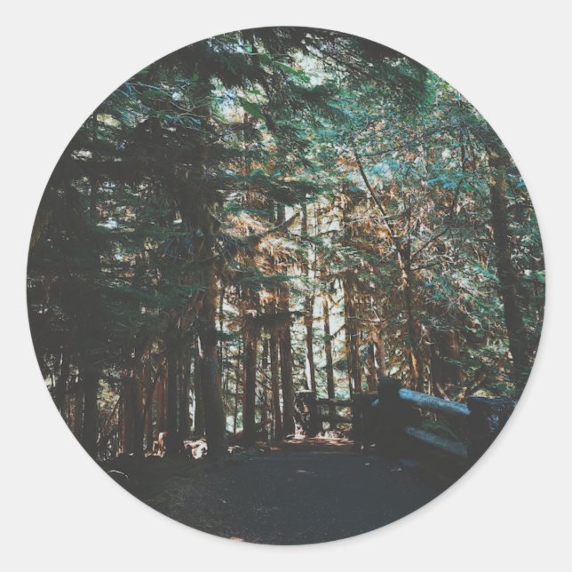 Oregonian Woods  Classic Round Sticker (Front)