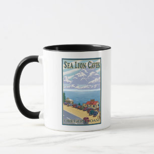 OregonSea Lion Caves Vintage Travel Poster Mug