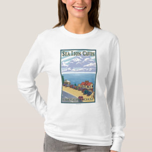 OregonSea Lion Caves Vintage Travel Poster T-Shirt