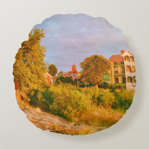 Öregrund, Roslagen, Sweden Round Cushion
