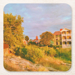Öregrund, Roslagen, Sweden Square Paper Coaster