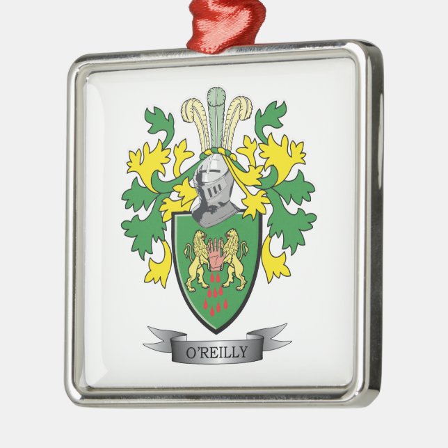 O'Reilly Coat of Arms Metal Ornament (Left)