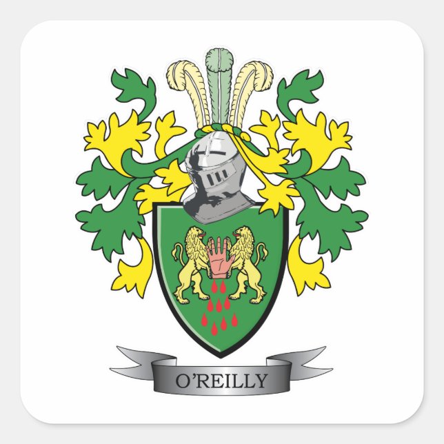 O'Reilly Coat of Arms Square Sticker (Front)