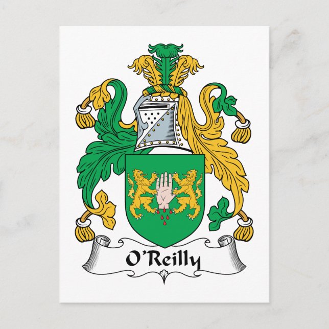 O'Reilly Family Crest Postcard (Front)