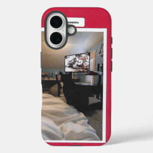 Oreo black and white cat iPhone 16 case