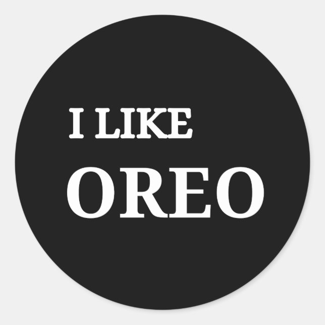 oreo cookie  classic round sticker (Front)