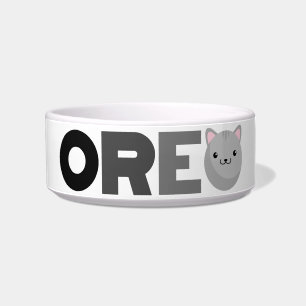 Oreo Grey or Ginger Cat Bowl