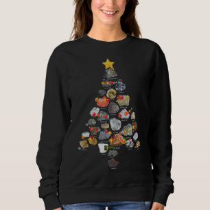 Ores Minerals Gems Rocks collecting Christmas Tree Sweatshirt