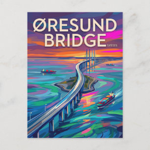 ORESUND BRIDGE Sweden Postcard