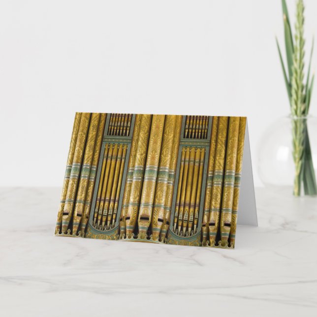 Organ Birmingham Town Hall, UK greeting card (Front)