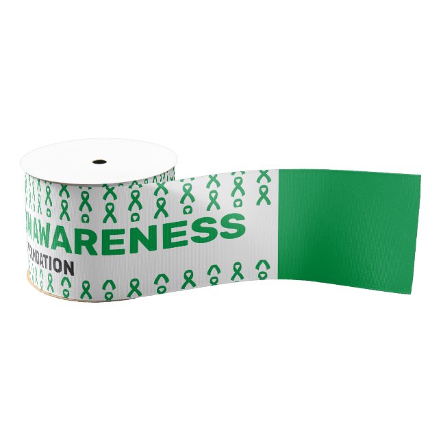 Organ Donation Awareness Pattern Ribbon Grosgrain Ribbon (Spool)