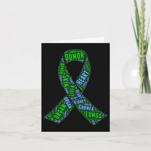 Organ donation awareness transplant or recipient card