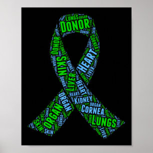 Organ donation awareness transplant or recipient poster