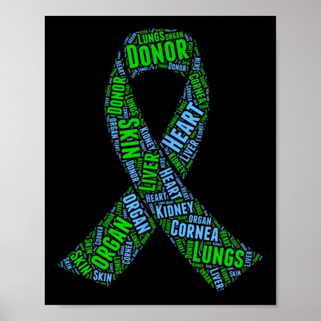 Organ donation awareness transplant or recipient poster (Front)
