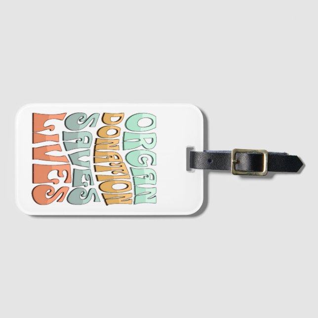 Organ Donation Luggage Tag (Front Horizontal)