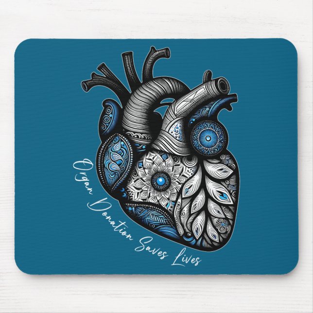 Organ Donation Saves Lives Heart Transplant Cardia Mouse Pad (Front)