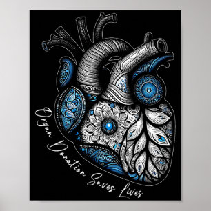 Organ Donation Saves Lives Heart Transplant Cardia Poster