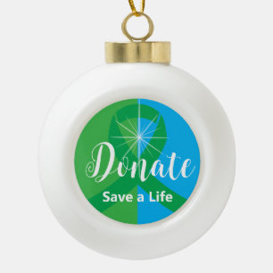 Organ donation Snowflake Framed Ornament