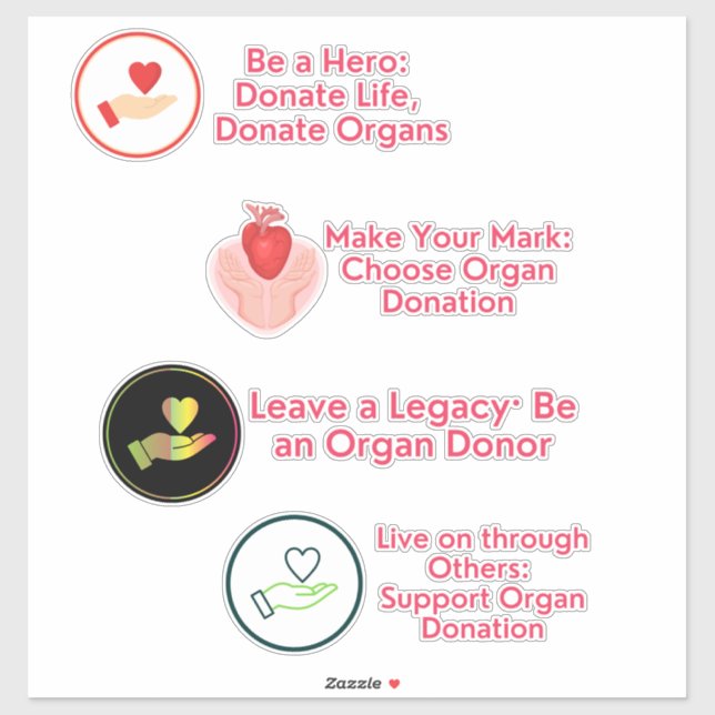 Organ Donation Sticker Set (Sheet)