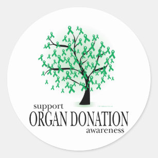 Organ Donation Tree Classic Round Sticker