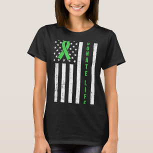 Organ Donor Awareness Flag Organ Donation Ribbon T-Shirt