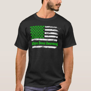 Organ Donor Awareness USA Flag American Green Supp T-Shirt