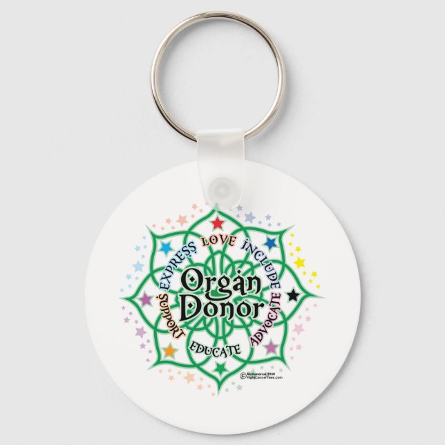 Organ Donor Lotus Key Ring (Front)